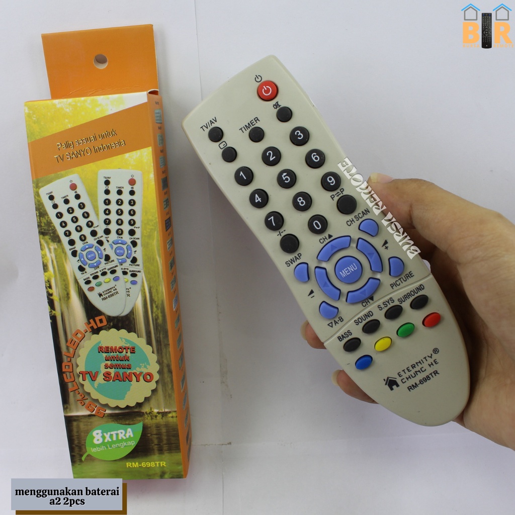 Remot / REMOTE TV TABUNG slim Flat LCD LED Multi SANYO 698