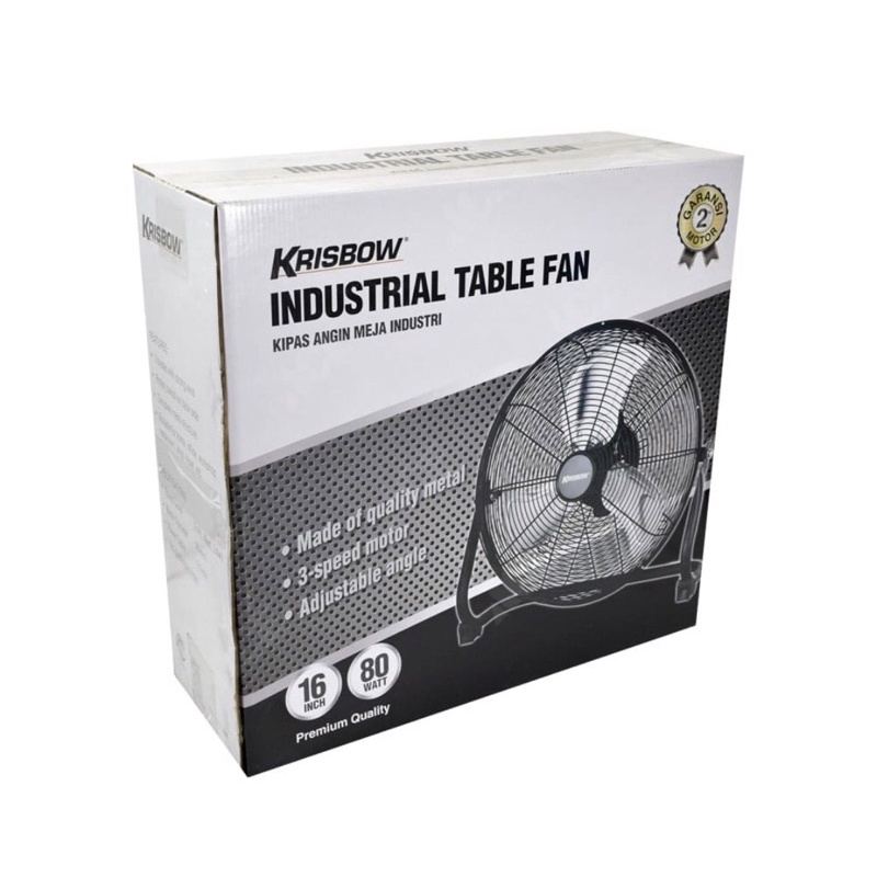 KRISBOW INDUSTRIAL TABLE FAN 16INC 80W/KIPAS ANGIN MEJA INDUSTRIAL 16 INC 80WATT