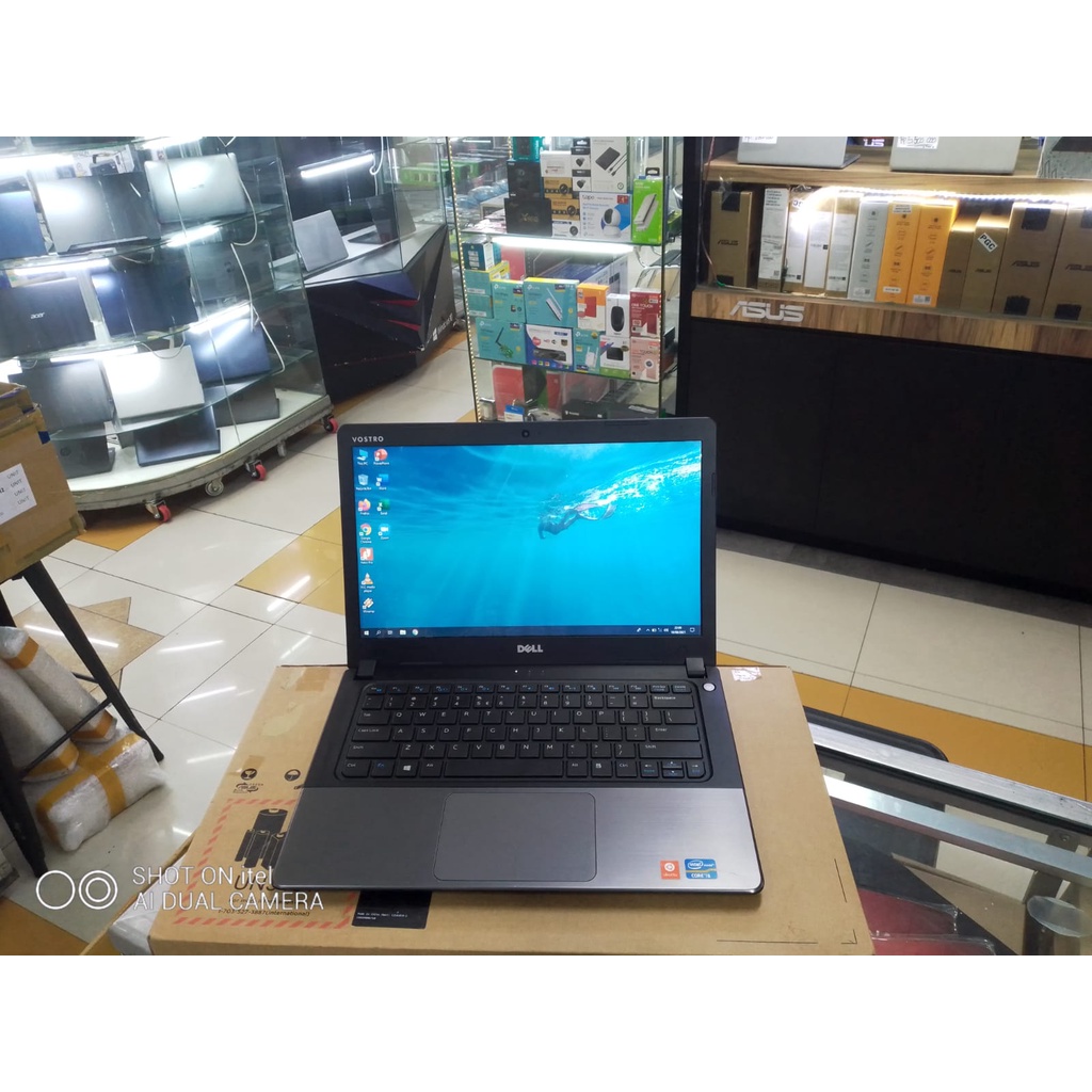 LAPTOP SECOND SEKEN BEKAS  DE  VOSTRO 5460 CORE I3 RAM 4GB SSD 128 14 INC 2 JUTAAN 2JUTAAN