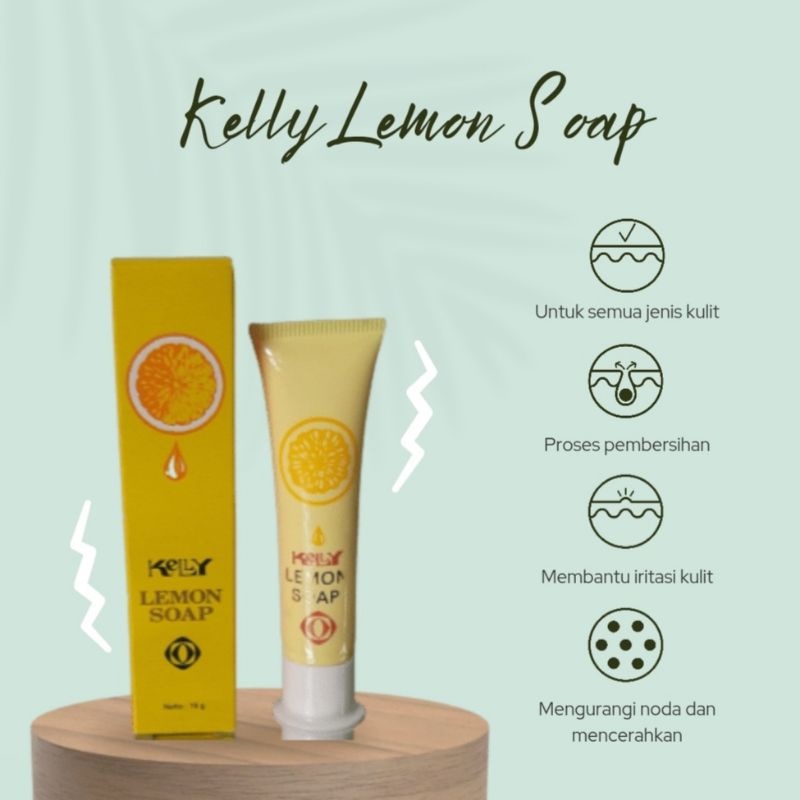 kelly lemon soap_sabun wajah kelly_sabun pemutih 100%original