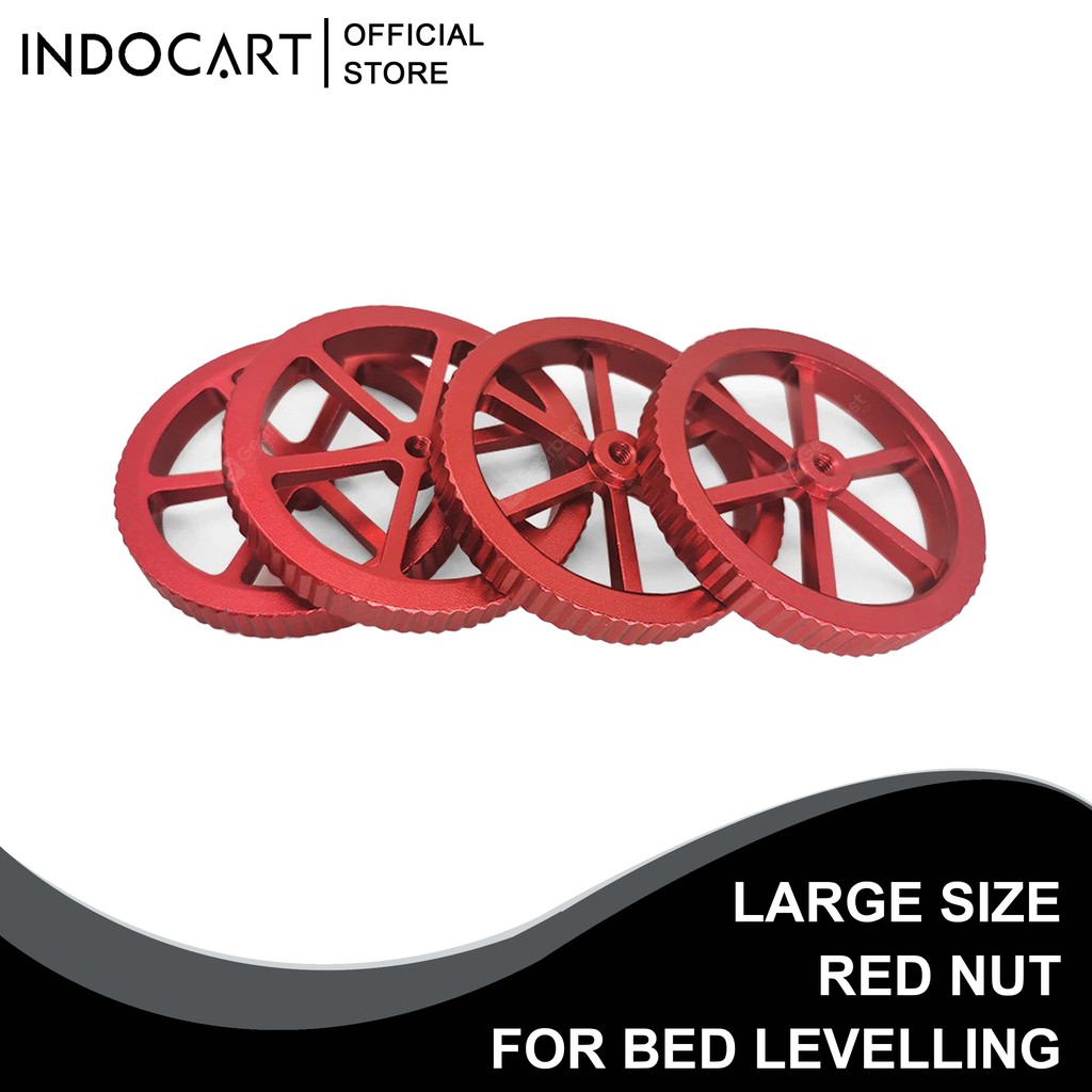 INDOCART Red Nut Large Size 3D Printer for Bed Leveling