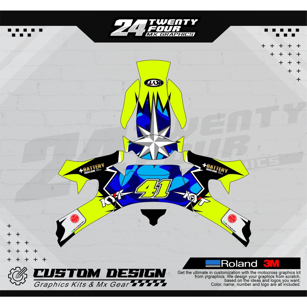 DECAL STICKER HELM KYT  Rc 7 EXPARGARO