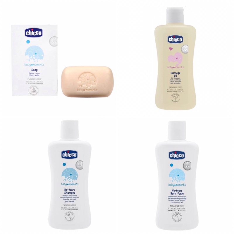 Chicco No-Tears Shampoo / Bath Foam / Massage Oil / Bar Soap Sabun Sampo Bayi