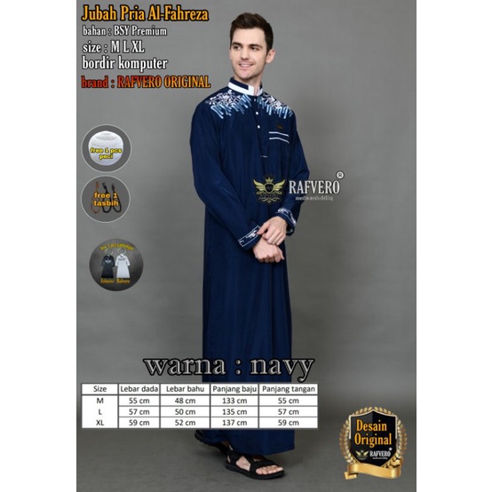 Jubah Pria Bordir AlFahreza Original RAFVERO - JUBAH PRIA