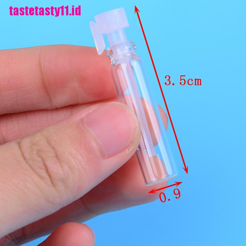 【TTID】10/50Pcs mini 1ml glass vial empty laboratory bottle perfume liquid oil