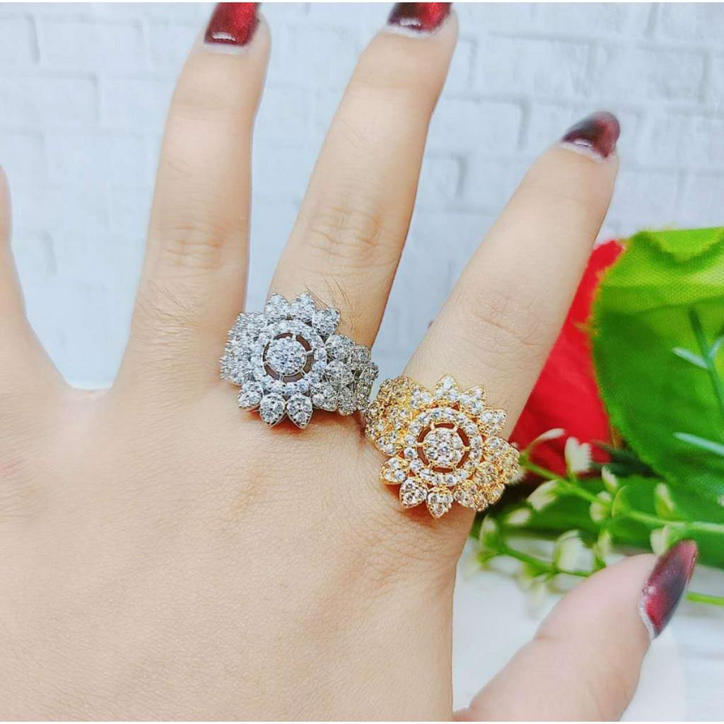 Cincin Mata Full Lapis Emas Perhiasan Fashion R085 R086
