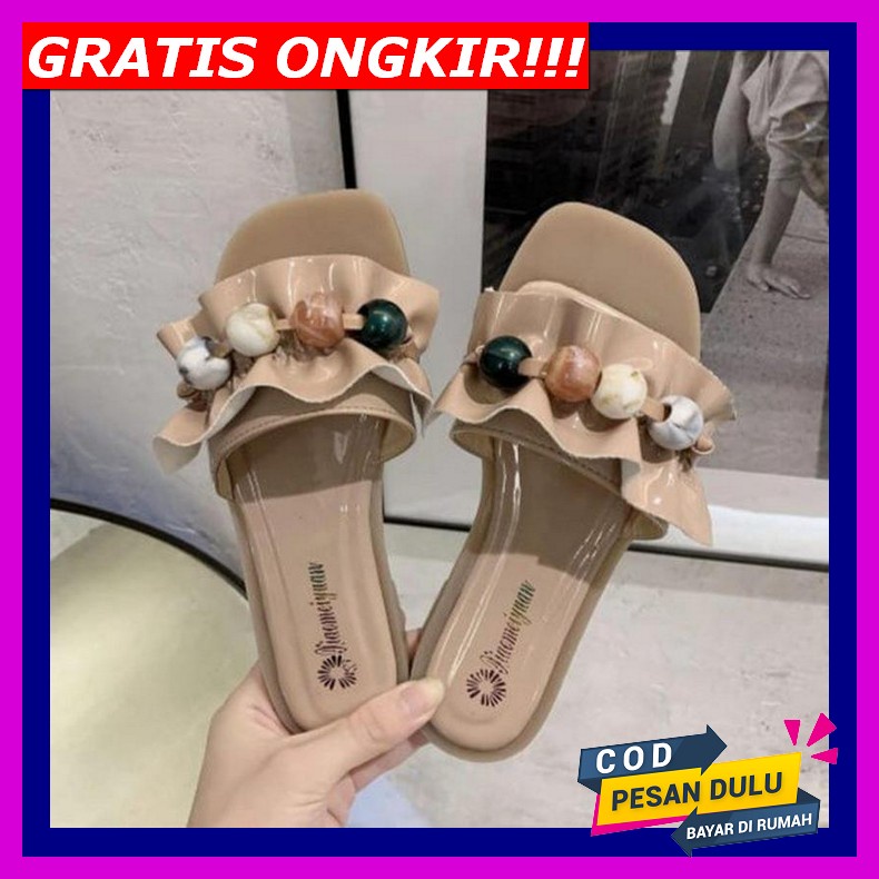 Sandal Heels Hak Tahu Kaca Transparan Wanita Women Bening Mika Kerja Pesta Fashion Murah (Art. 1300)