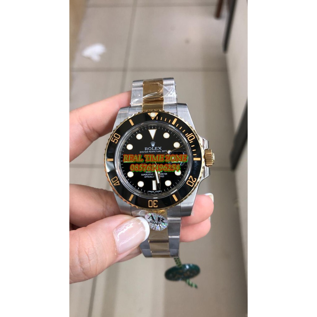 Jam Tangan Grosir Real Rolex Submariner Gold Noob Factory 904L Swiss Eta Clone 1.1 Garansi 1th