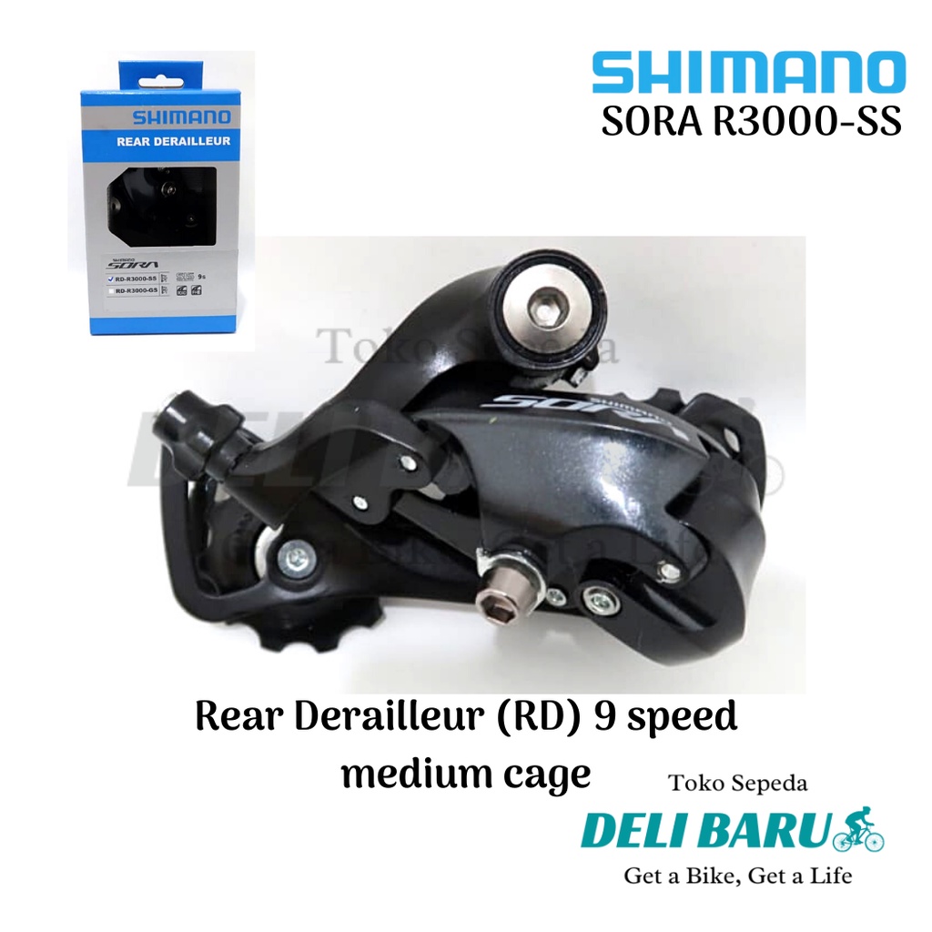 Shimano Rear Derailleur RD Sora R3000 9 speed medium cage sepeda lipat MTB