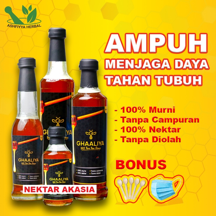 

Madu Lebah Asli Murni 100% Madu Ghaaliya Nektar Bunga Akasia Carpa Pure Raw Organic Honey