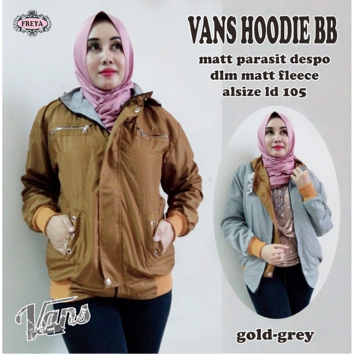 RAYNA VANS HOODIE BB| JAKET WANITA PARASUT BOLAK BALIK | JAKET BOBAL