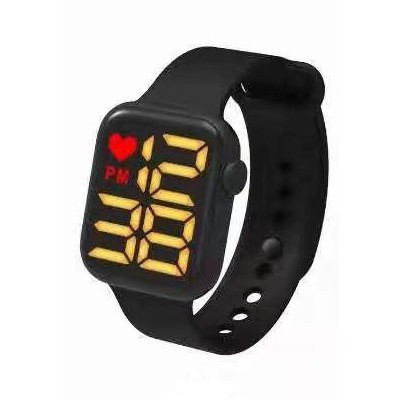 LDS J021 Jam Tangan Elektronik Fashion Rubber LED Digital Anti Air Termurah Import-HITAM