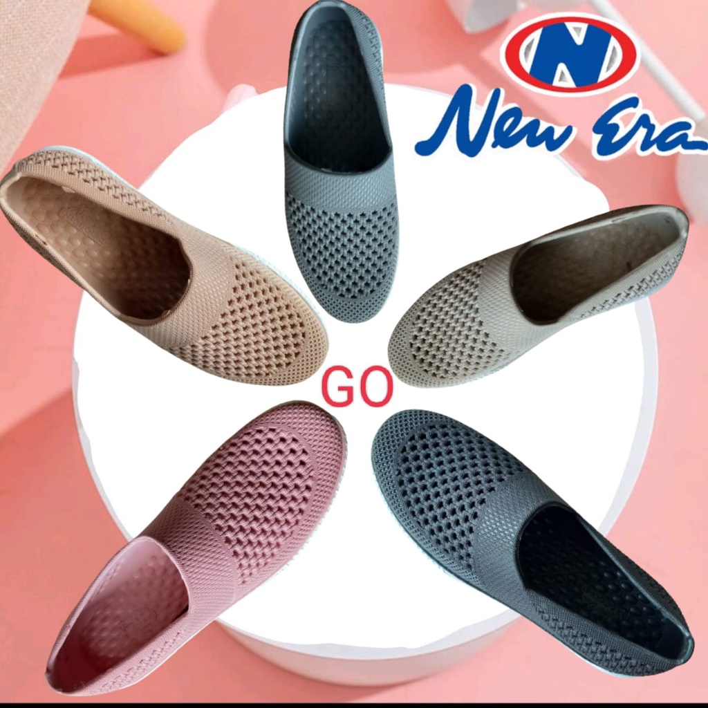 gos NEW ERA LB 12011 Sepatu Slip On Wanita Karet Terbaru Original Murah Sepatu Cewek Termurah