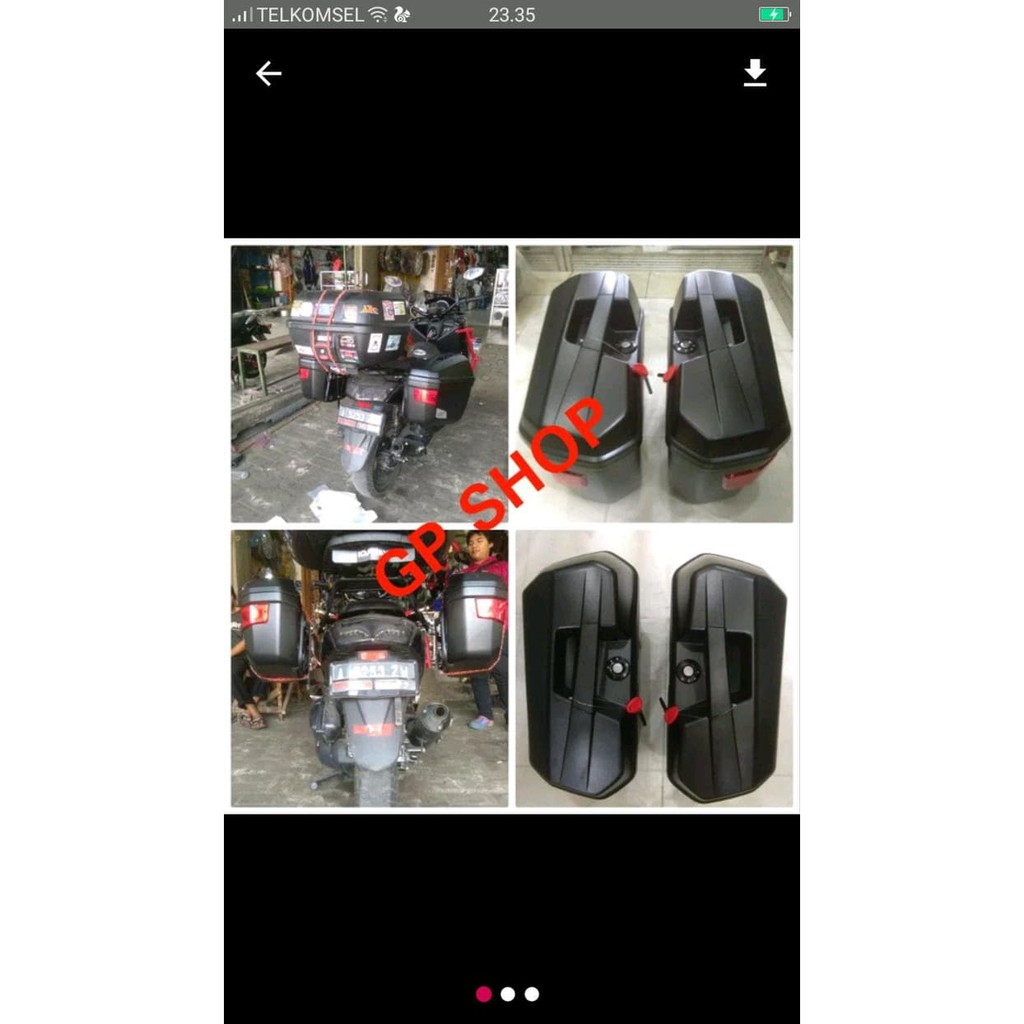 Aksesoris Motor Touring sepaket side box kappa k22 lengkap dengan
