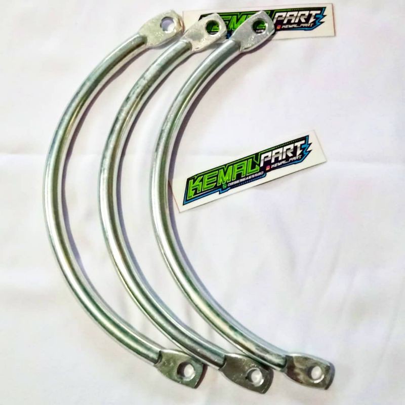 pangkon knalpot almunium tipe C panjang 25cm silver