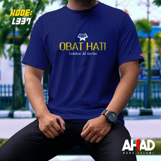 Kaos islami ahad-Obat Hati tadabur al qur'an L339