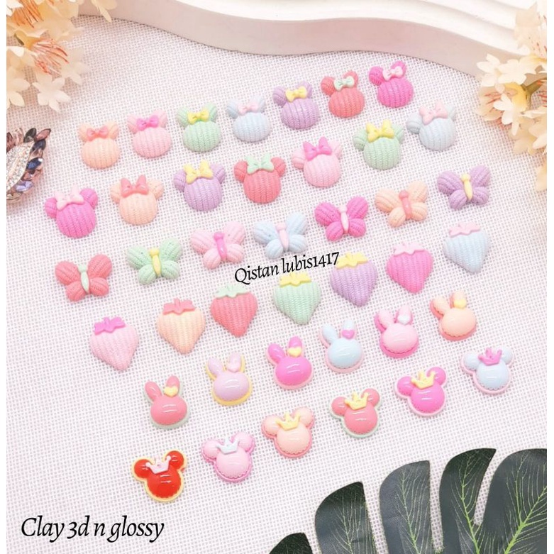 Clay dove dan glossy 3d 10pcs
