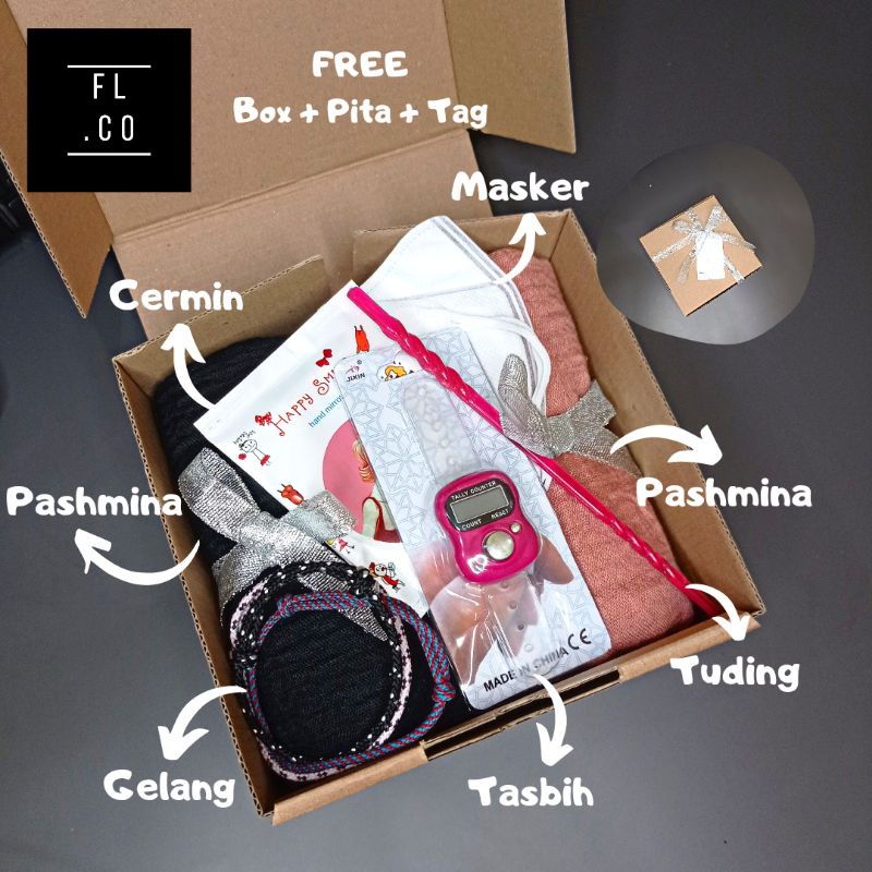 

[COD]Hampers Wisuda / Gift Box Cewek / Gift Set Wanita / Kado Anniversary / Kado Ulang tahun / Kado Hadiah / Parcel / Souvenir / pashmina / Tudung ngaji / Tasbih digital / Cermin / Gelang / Masker / Hadiah lainnya