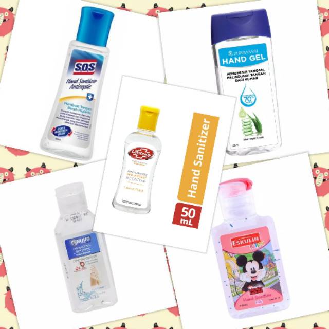 SOS Hand Sanitizer/Purbasari/Nuvo/Skulin/Lifebuoy