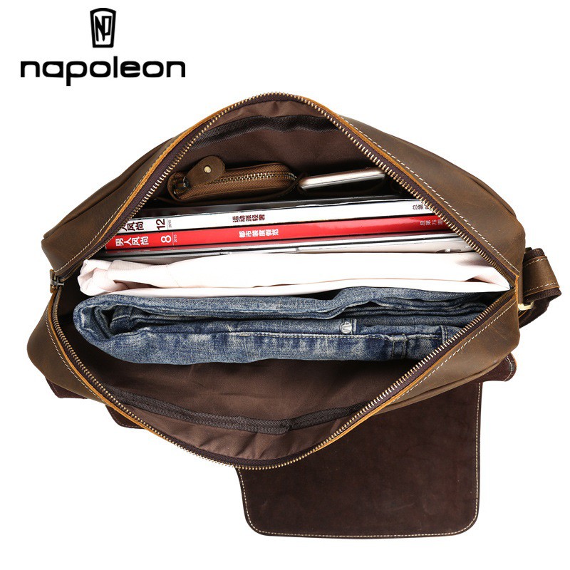 Tas Selempang Pria Kulit Asli Crazy Horse Leather - TEDOZ By Napoleon