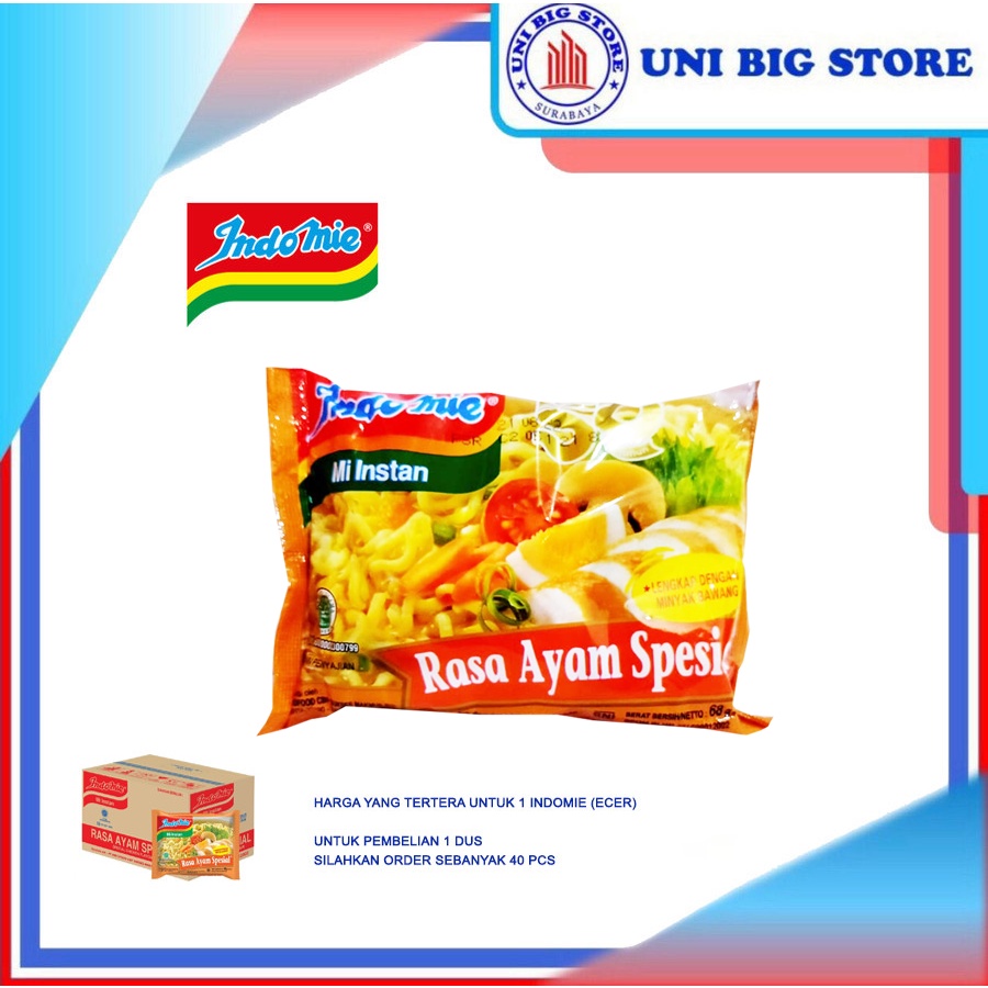 

Indomie Mi Instan Mie Kuah Ayam Special 68 gr
