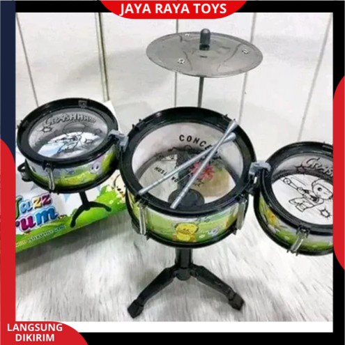 Mainan Edukasi Alat Music Anak Drum / Dram Mini Jazz set | Dram Kecil Set | Gendang Mainan Anak new