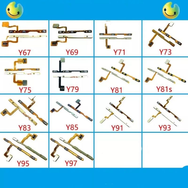 Fleksibel flesibel flexsibel tombol vivo Y11 on off viivo  y12 y12i y12w y15 y17 y20s  y53 y65 y69 y