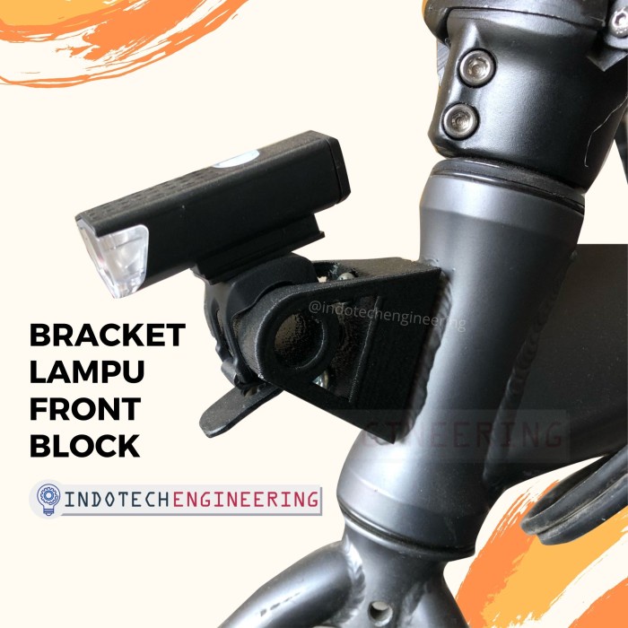 Bracket Lampu Depan Sepeda Lipat Front Block 022