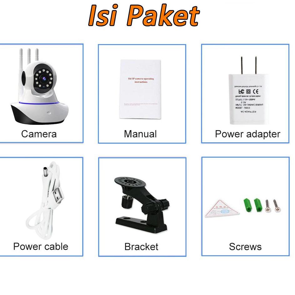 Paling Diminati.. [CCTV+SD Card] CCTV Wifi Kamera Pengawas IP Yoosee/V380 Wireless IP Camera HD 1080
