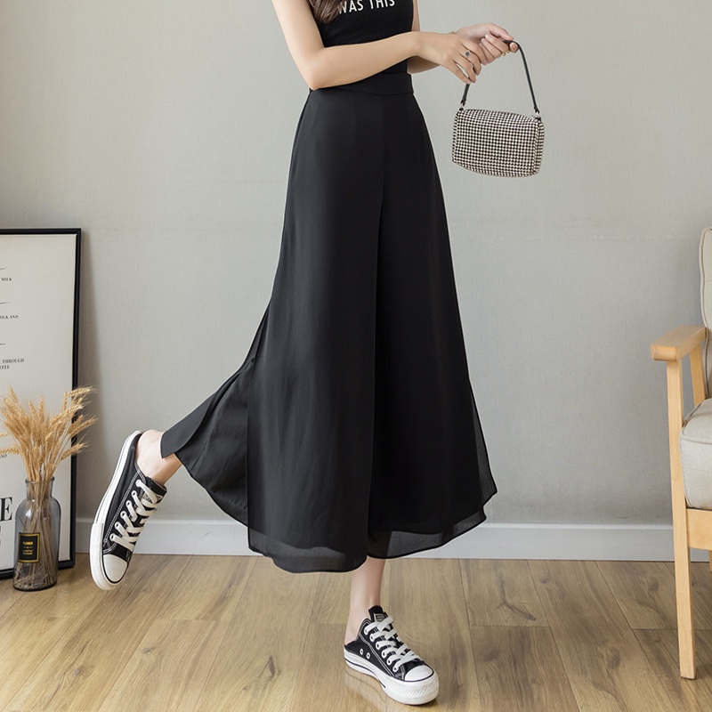 【Blossom】Korean Solid High Waist Wide Leg Pants 7262