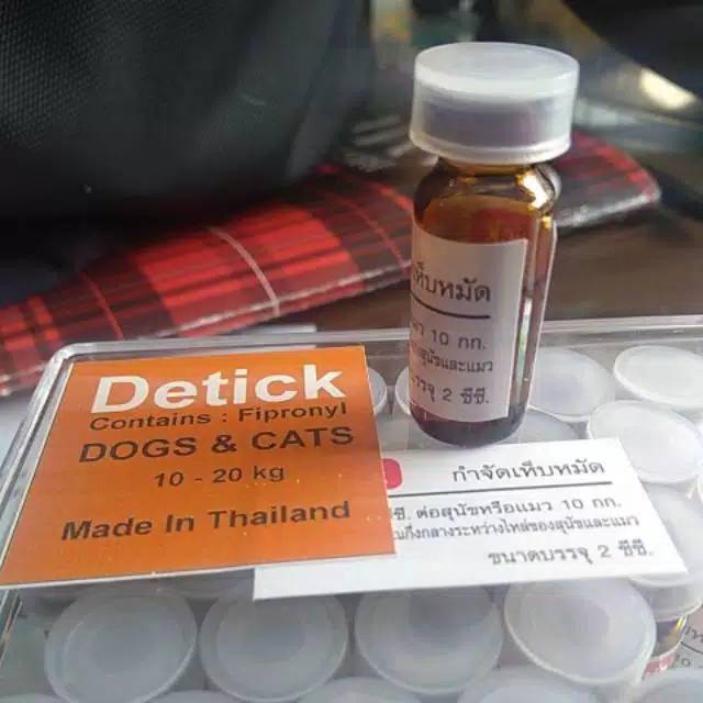 Detick 2ml obat kutu caplak kucing anjing untuk 10 - 20kg