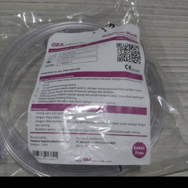 Sungkup/masker nebulizer