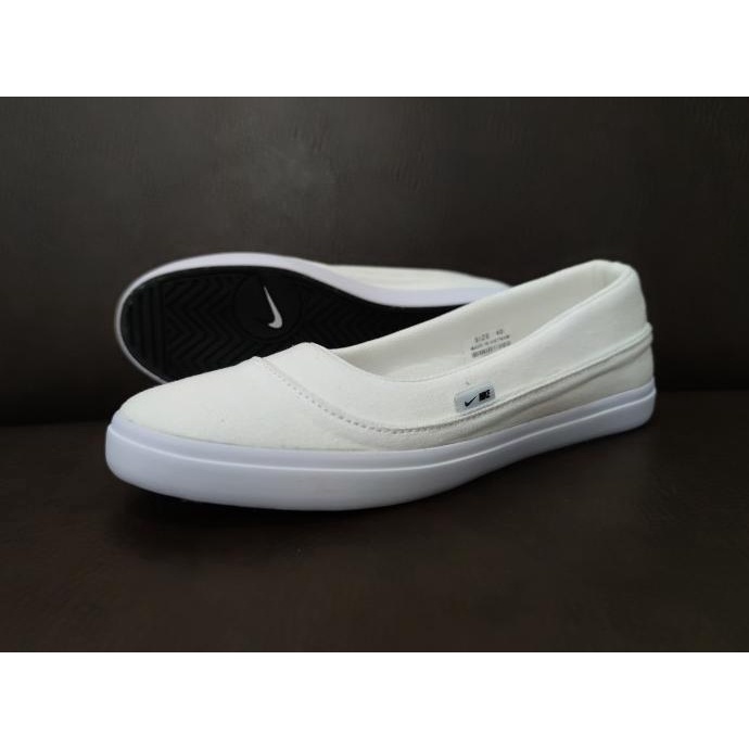 SEPATU WANITA 05 PUTIH POLOS SLIP ON FLAT SHOES