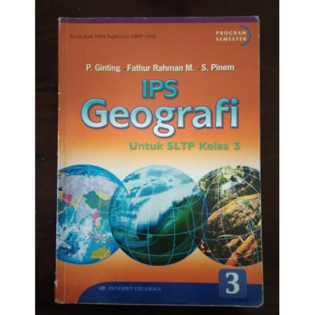 Buku Jadul IPS Geografi untuk SLTP kelas 3 (Kurikulum 1994)