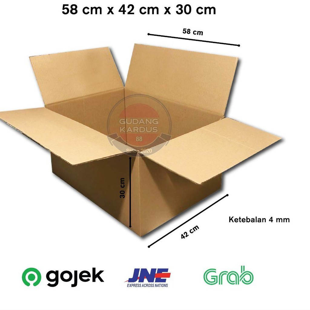 

Ready stock PPJ KARDUS KARTON BOX PACKING POLOS JUMBO BESAR 58x42x30 CM GZ Harga Murah・