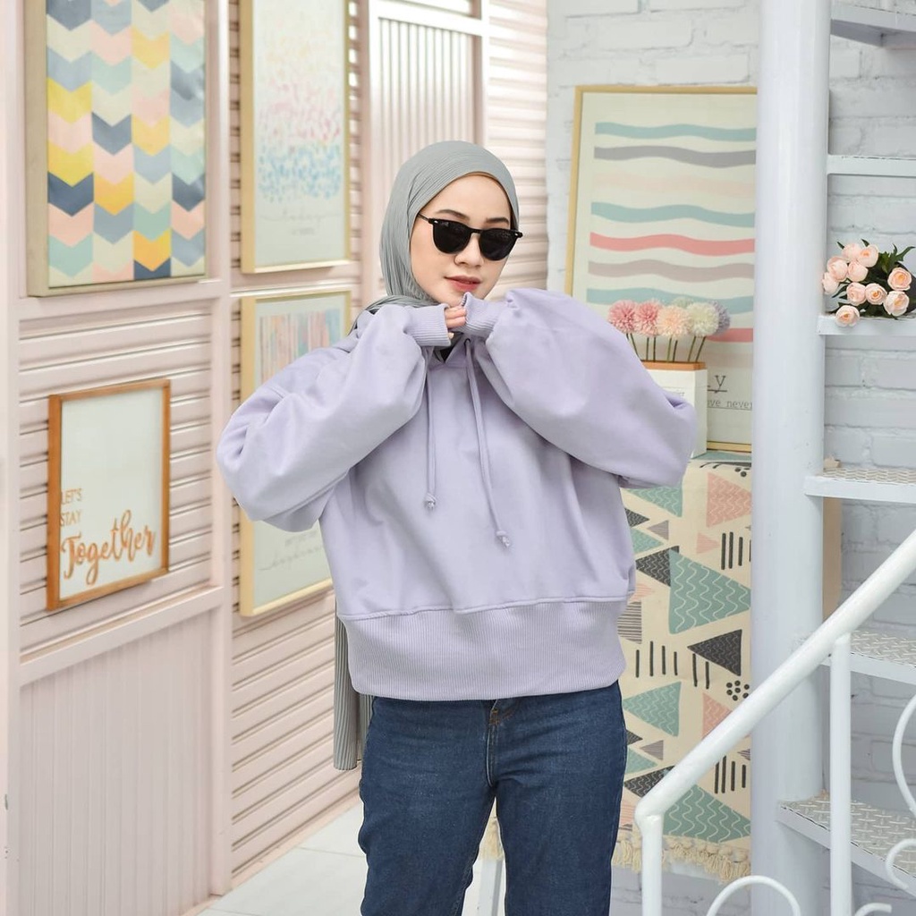 Jaket Pullover Joly Basic Outwear Oversize Wanita Terbaru