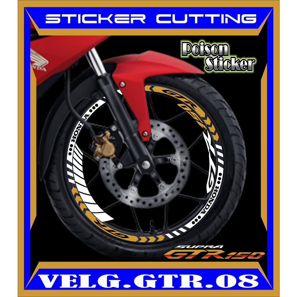 CUTTING STICKER VELG SUPRA GTR - STIKER LIS LIST VARIASI BAN/VELG HONDA SUPRA GTR CODE 08