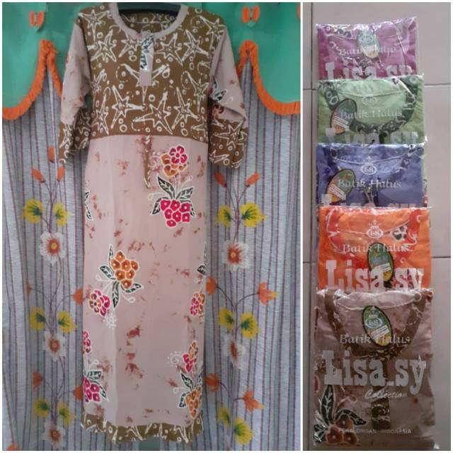 DASTER MAURA SERUT TENGAH PANJANG SAMPAI MATA KAKI BATIK CAP ADEM SANTUNG TEBAL