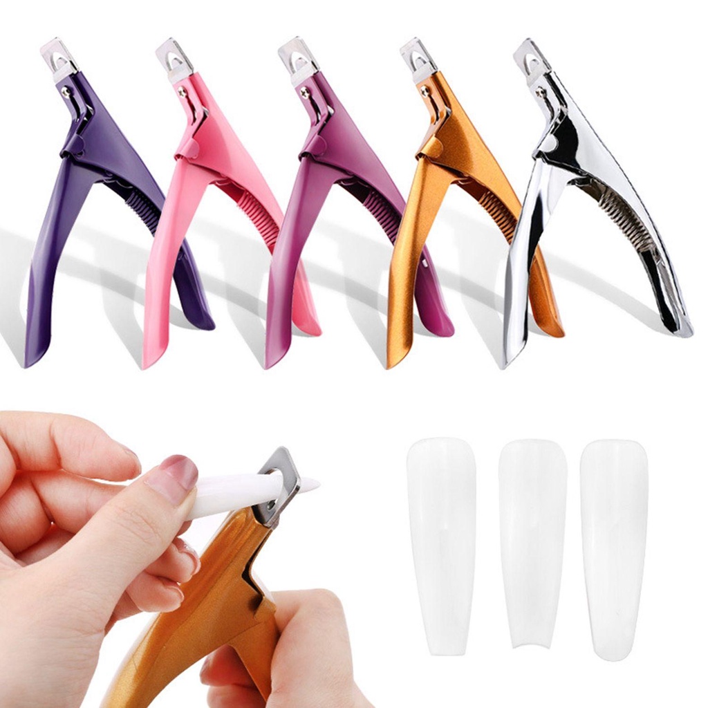 Preva 1PC Pemotong Kuku Clipper Profesional Kuku Palsu Stainless Steel Tepi Bulat/Lurus