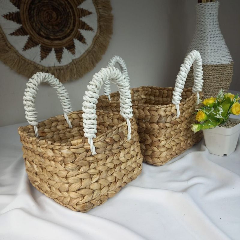Keranjang Hampers Anyaman Enceng Gondok Kerajinan Anyaman Jogja