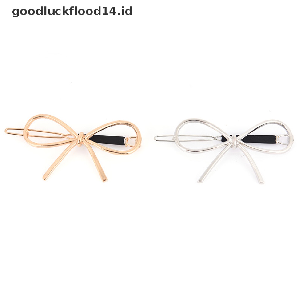 [OOID] New Vintage Hairpins Metal Bow Knot Hair Barrettes Girls Women Hair Accessories ID