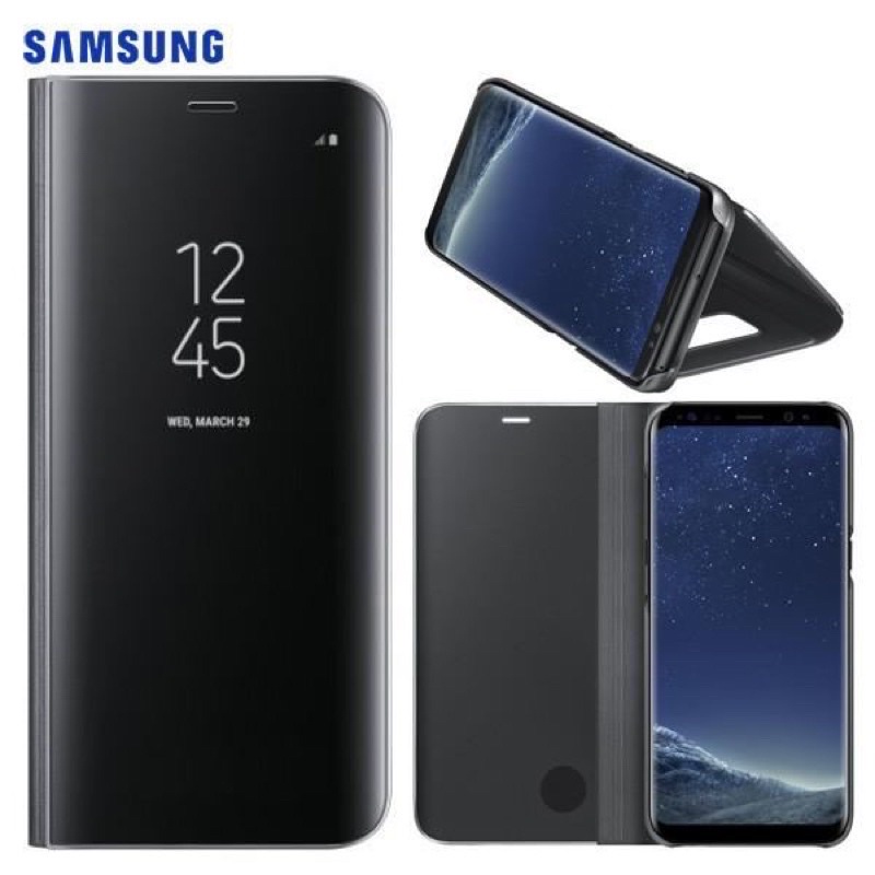 clear view standing cover samsung A10/M10,m20,a72018,a50/a50s,A30,a20,a80,a90,Redmi 6 pro