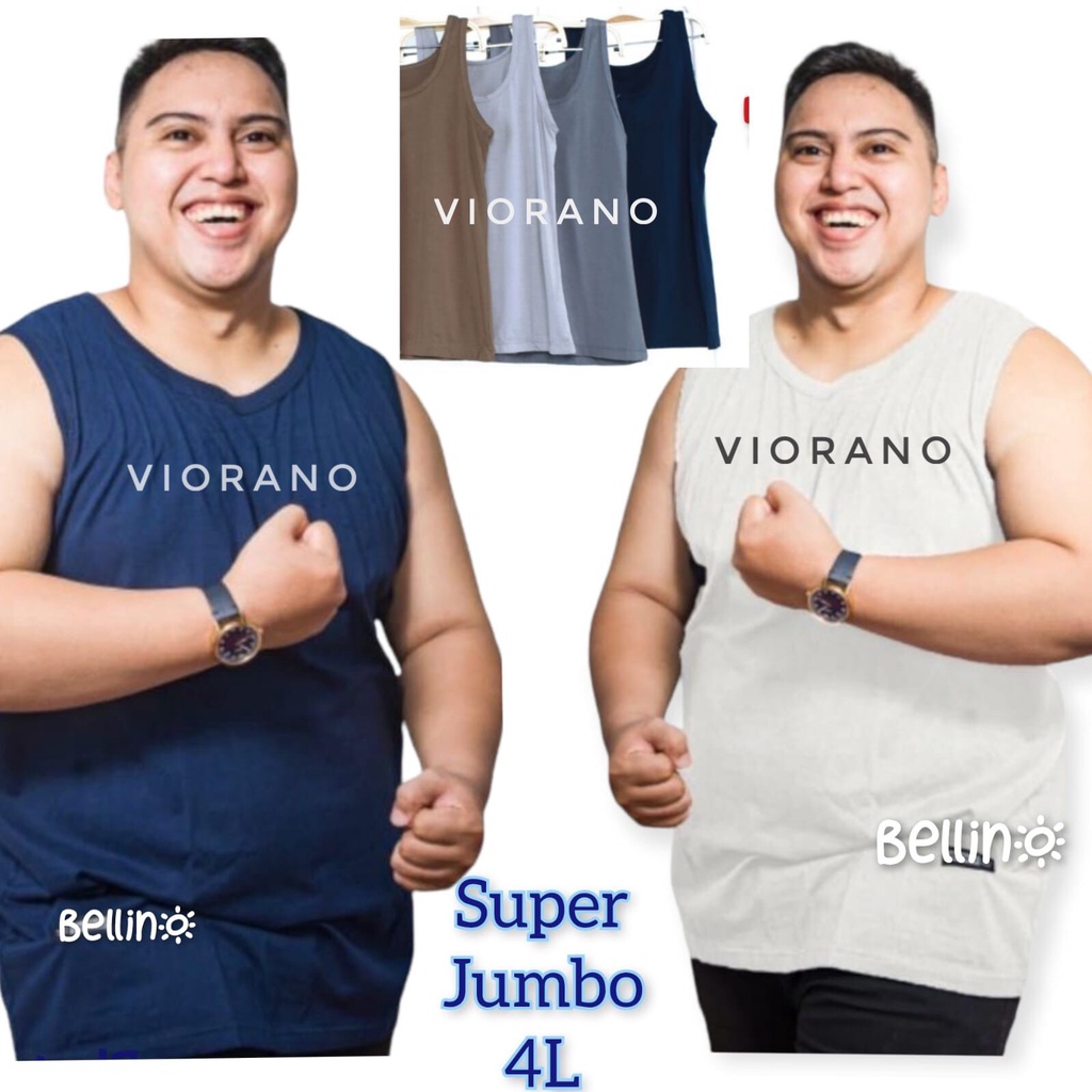 Singlet Cowok Super Jumbo 4L Bahan Premium Adem Tanktop Singlet Unisex XXXL Kaos Singlet Pria Super BIG SIZE Jumbo Tentop Wanita Extra Big Size 4L