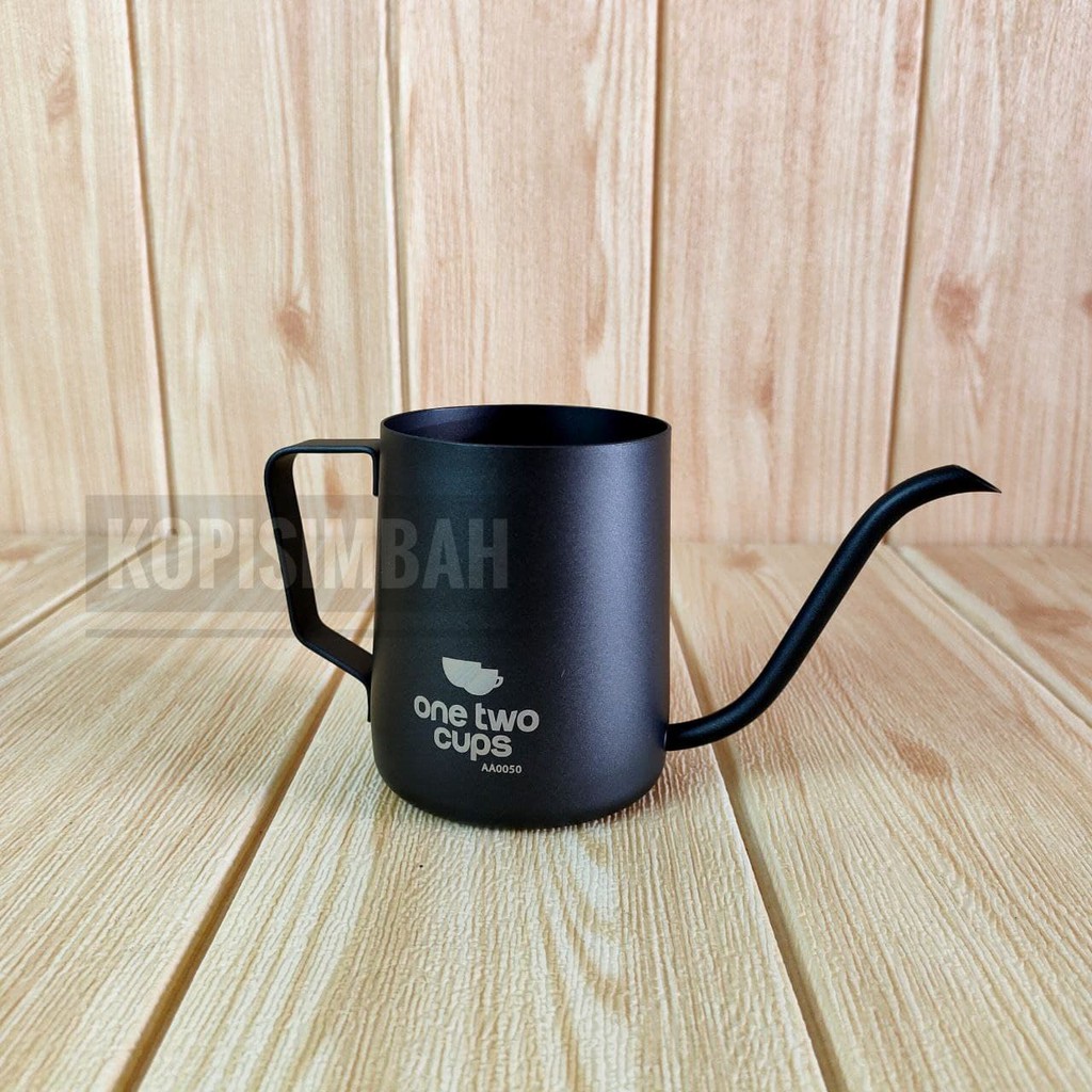 Kettle Goose Neck 300 Ml Teko Kopi Leher Angsa Black Teflon Hitam Ketel Pour Over Coffee Manual Brew