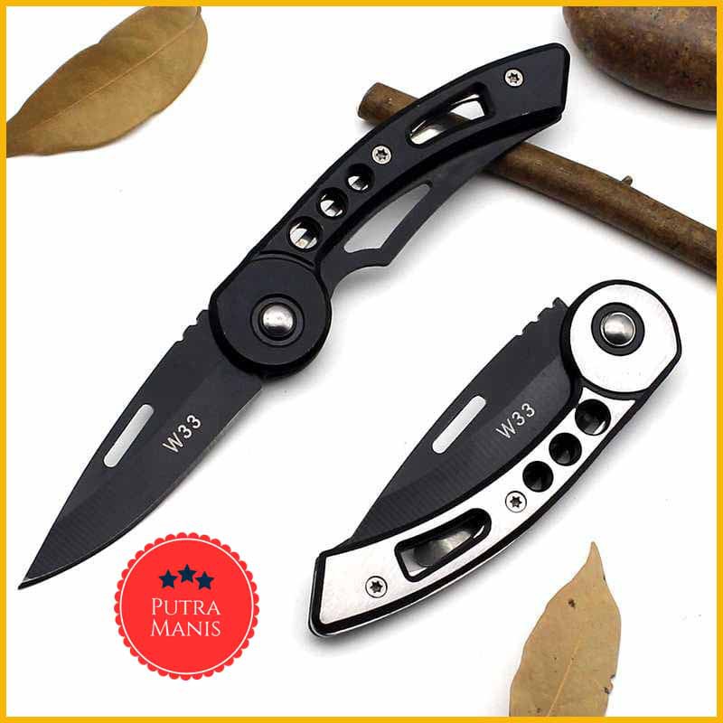 Pisau Saku Kecil Mini Lipat EDC Pocket Knife camping naik gunung travel Tactical Survival Kit ORI