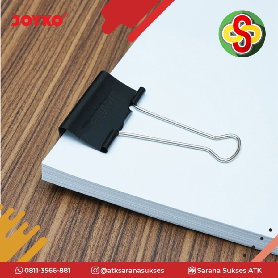 Binder Clip / Klip Penjepit Kertas Joyko 260 Isi 12 pcs