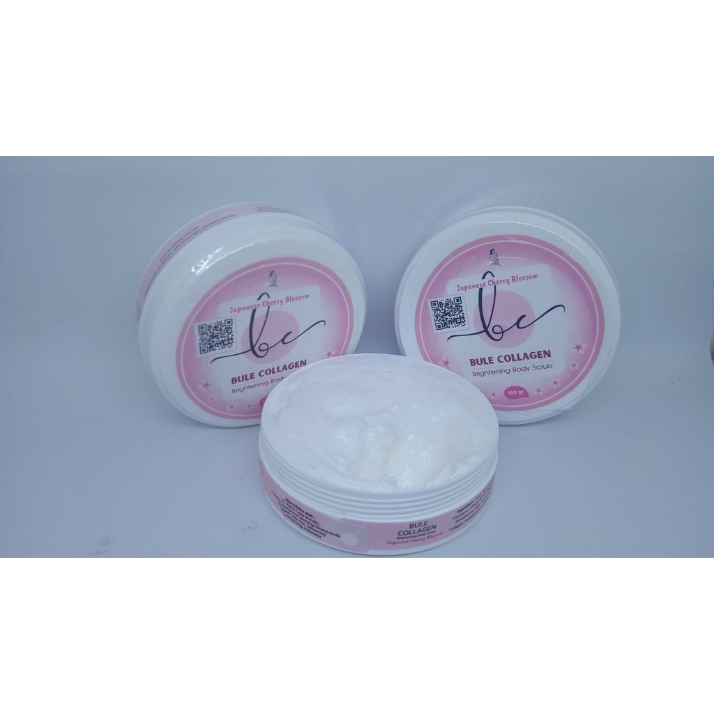 Bule Collagen Original Brightening Body Scrub Collagen Scrub 100gr Mengangkat Sel Kulit Mati Mencerahkan Kulit