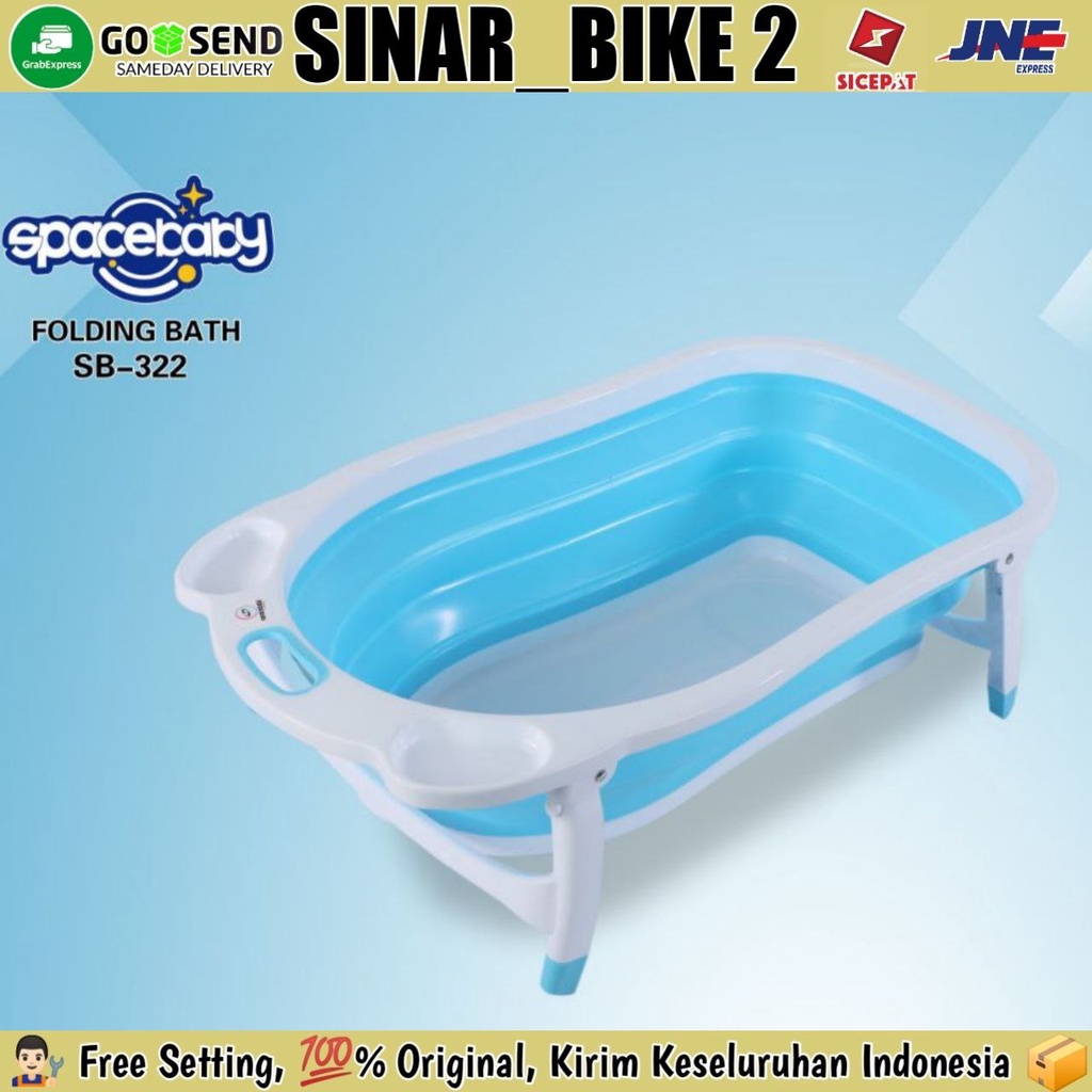 Folding Baby Bath SPACEBABY SB 322 Bak Tempat Kolam Mandi Anak Bayi Portable