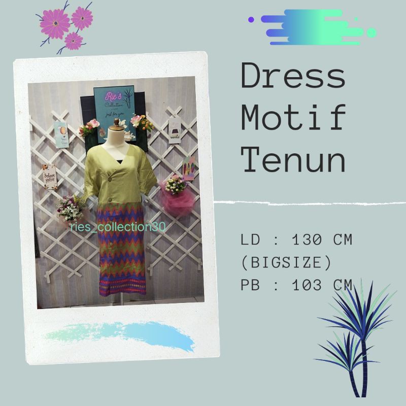 Dress Motif Tenun Bigsize
