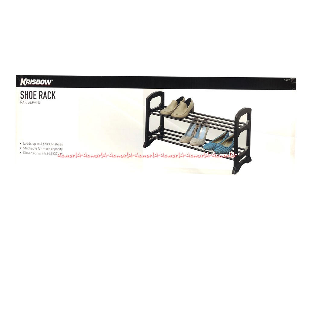 Krisbow Shoe Rack 2tiers Rak Sepatu 2 tingkat 71 x 24 cm